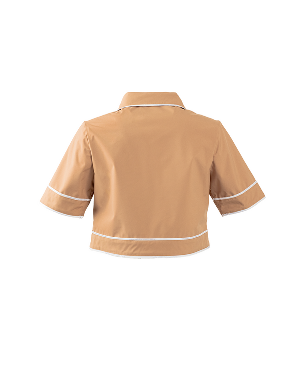 Shirt CHEZ TOI – Beige | Short & Shirt Collection by Yvette LIBBY N'guyen Paris