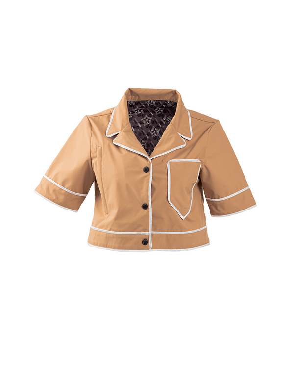 Shirt CHEZ TOI – Beige | Short & Shirt Collection by Yvette LIBBY N'guyen Paris