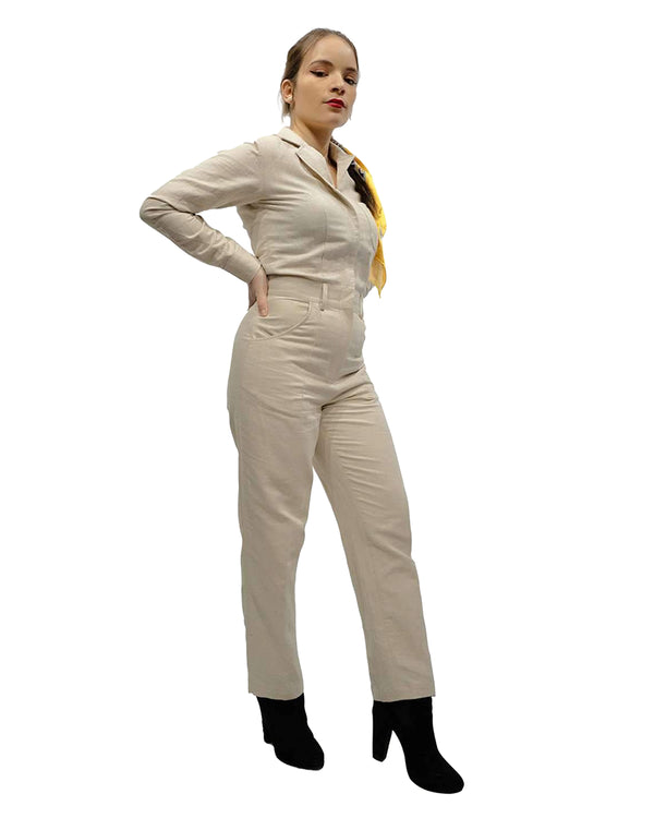 VOYAGER - Almond | Jumpsuit Collection by Yvette LIBBY N'guyen Paris